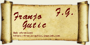 Franjo Gutić vizit kartica
